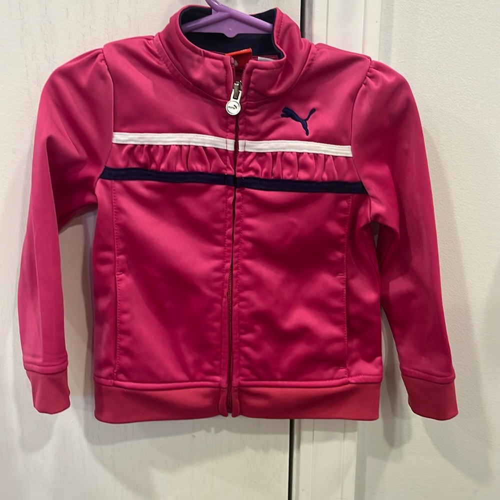 Pink/navy/white puma jacket